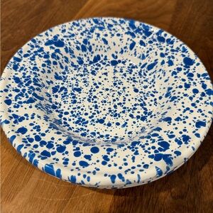 Blue and White Speckled Art Bowl